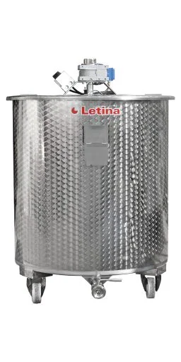 Stainless steel mixing tank with agitator from Letina.