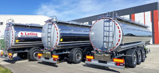 Tanker Semi-Trailers in front of Letina facility
