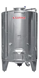 Stainless steel pump-over fermenter wine tank from Letina.