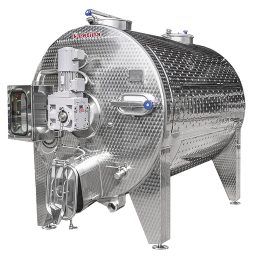 Stainless steel horizontal fermenter wine tank from Letina.